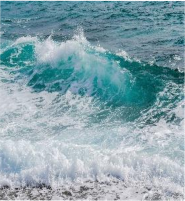 Brechende Welle als Sinnbild für das Element Wasser